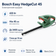 Аккумуляторный кусторез Bosch EasyHedgeCut 45 длина ножа 45 см Зеленый (0600847A05) - изображение 2