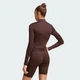 Женская олимпийка ESSENTIALS SEAMLESS TRACK adidas IA4527 (L) коричневый (4069999306476) - изображение 2