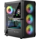 Корпус LogicConcept PORTOS MESH+GLASS ARGB fans 4x120mm BLACK без БЖ ATX (AT-PORTOS-10-0000000-0002) - зображення 1