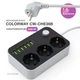 Сетевой фильтр питания ColorWay CW-CHЕ36B, 3 розетки/6USB Black 1.8M (CW-CHE36B) - изображение 6