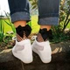 Носки капроновые сетчатые с бантиком One size Черный стильный аксессуар - изображение 3