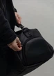 Мужская дорожная спортивная сумка с отделом для обуви черная из экокожи для тренировок мостика на 31 л - изображение 4