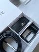 Чоловічий шкіряний ремень Lacoste з двома пряжками + пакування у подарунок - зображення 2