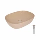 Раковина накладная Qtap Aquarius 470x380x120 мм, Beige, прямоугольная, с донным клапаном QTAQA188SB49781 - изображение 1