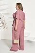 Костюм жіночий брючний із блузою на запах Armani 62660 46-48 Фрезовий - изображение 3