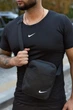 Модная мужская и женская черная барсетка сумка через плечо мессенджер Nike спортивная сумочка для документов и телефона на каждый день - изображение 2
