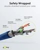 Патч-корд Goobay RJ45 SFTP6 3.0m patch AWG28 LSOH D=6.0mm Cu PoE+ синій(75.06.8269) - изображение 4