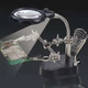 Держатель для плат TELIJIA TE-801 / LED подсветка / лупа / подставка для паяльника / третья рука - изображение 8