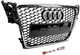 Передняя решетка радиатора RS-style V-2 черная с хромом для Audi A4 B8 2007-2015 гг - изображение 2