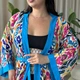 Женская длинная этническая туника с поясом больших размеров one size Разные цвета (SW657) - изображение 5