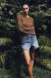 Шорти z1975 mom fit із високою посадкою Zara 4083/036 L/40 Сині (0408303640740) - зображення 4