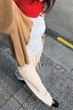Штани з інтерлоку з вареним ефектом Zara 4424/153 S Бежеві (04424153712S) - изображение 3