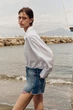 Шорти z1975 mom fit з необробленим краєм Zara 4083/039 M/38 Сині (0408303940738) - зображення 4