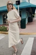 Трикотажна спідниця міді Zara 2756/142 L Молочна (02756142712L) - зображення 6