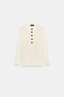 Трикотажний светр із ґудзиками Zara 6771/020 L Молочна (06771020251L) - зображення 6