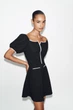 Сукня з контрастним букле Zara 2298/459 S Чорна (02298459093S) - зображення 1