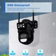 Уличная Wi-Fi IP камера видеонаблюдения BRP 12MP 6К с двумя линзами PTZ поворотом 355 градусов датчиком движения и ночным видением - изображение 2