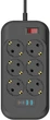 Мережевий фільтр-подовжувач СolorWay 6 розеток / 4USB (Type-C 2PD20W + 3USB QC3.0) (20W) 2 м Black (CW-CHE64PDB) - зображення 3