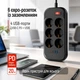 Мережевий фільтр-подовжувач СolorWay 6 розеток / 4USB (Type-C 2PD20W + 3USB QC3.0) (20W) 2 м Black (CW-CHE64PDB) - зображення 7