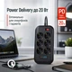 Мережевий фільтр-подовжувач СolorWay 6 розеток / 4USB (Type-C 2PD20W + 3USB QC3.0) (20W) 2 м Black (CW-CHE64PDB) - зображення 8