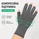 Компресійні рукавички з відкритими пальцями для підтримки кистей, сірі, розмір L - зображення 2