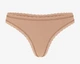 Трусики стринги Cotton Lace-Waist Thong Victoria's Secret бежевый L - изображение 3