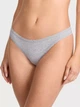 Трусики стрінги Cotton Lace-Waist Thong Victoria's Secret сірий L - зображення 1