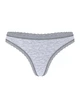 Трусики стрінги Cotton Lace-Waist Thong Victoria's Secret сірий L - зображення 3