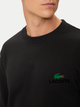 Мужской свитшот на флисе Lacoste Размер L Черный (MST0001739) - изображение 4