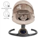 Укачивающий центр качели Kidwell REVE Beige gold для новорожденных детей электронные качели шезлонг для младенцев детские качели для малышей от рождения - изображение 7