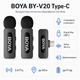 Микрофон беспроводной BOYA BY-V20 Type-C петличный 2.4 ГГц 48 кГц Black - изображение 1