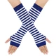 Митенки в узкую полоску беол-синие One Size - изображение 1