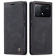 Чехол-книжка CaseMe из нубука для Xiaomi Poco X6 Pro 5G Чёрный - изображение 3
