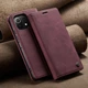 Чохол-книжка CaseMe із нубуку для Xiaomi Mi 11 Lite Бордовий - зображення 3