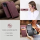 Чехол-книжка CaseMe из нубука для Xiaomi Mi 13 Lite Бордовый - изображение 5