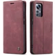 Чехол-книжка CaseMe из нубука для Xiaomi 12/12x Бордовый - изображение 4