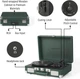 Програвач вінілу Crosley Cruiser Plus CR8005F-EM Dark Emerald c Bluetooth - зображення 2