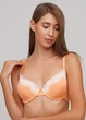 Женский бюстгальтер Giulia 90В на косточках, с кружевом оранжевый - изображение 7