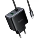 Адаптер мережевий HOCO New charger with Type-C cable C164A |1USB, 30W/3A, PD/QC| - зображення 8