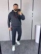 Чоловічий спортивний костюм двонитка петля 1066, графіт, XL-2XL - изображение 4