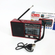 Акумуляторний портативний радіоприймач FM AM SW з USB microSD та LED-ліхтариком, радіо від батарейок і мережі для дому та дачі червоний - зображення 2