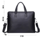 Кожаная мужская деловая сумка-портфель портфель для ноутбука черный Tiding Bag 64028 37 см - изображение 10