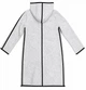 Удлинённый кардиган для девочки Mevis 2509 без застёжки с капюшоном, рост 164 см серый - изображение 3