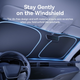 Автомобильная солнцезащитная шторка Baseus GoTrip DT1 Single Car Windshield Sunshade Cluster Black (C0118200) - изображение 3