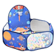 Манеж складной игровой полиэстеровый с баскетбольным кольцом для детей малышей мальчиков девочек 120х75 см (484271-Prob) Синий - изображение 1