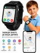 Детские смарт-часы с видеозвонком камерой SIM-картой 4G GPS Android умные часы для детей ребенка Мальчика смарт-часы наручный браслет трекер на руку смарт вотч Голосовой чат K26H Black - изображение 2