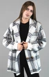 Женский пиджак из альпаки серо-бежевый в клетку one size (2631270) - изображение 2