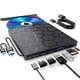Внешний дисковод Maiwo B0260 CD DVD RW USB 3.0 Type-C 10 в 1 с хабом картридером Micro SD для ноутбука и макбука Черный портативный оптический привод для записи и чтения дисков с высокой скоростью передачи данных - изображение 1