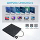 Внешний дисковод Maiwo B0260 CD DVD RW USB 3.0 Type-C 10 в 1 с хабом картридером Micro SD для ноутбука и макбука Черный портативный оптический привод для записи и чтения дисков с высокой скоростью передачи данных - изображение 5