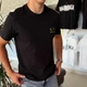 Чоловіча футболка Armani Exchange A|X чорна L з логотипом, короткий рукав, круглий виріз, Casual стиль - зображення 3